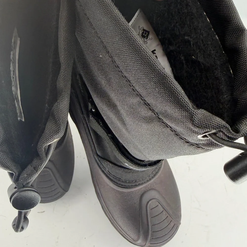 Kamik Kids Waterproof Winter Snow Boots Black Insulated Felt‎ Lined Size 12